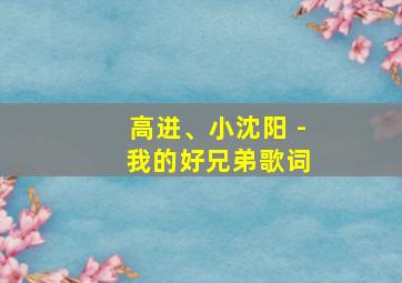 高进、小沈阳 - 我的好兄弟歌词